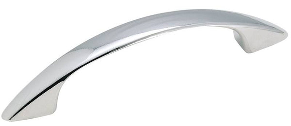 Amerock 1875359 Cabinet Pull, 4-1/16 in L Handle, 3/4 in H Handle, 3/4 in Projection, Zinc, Polished Chrome