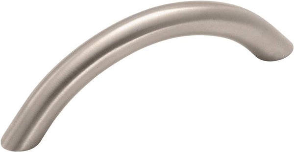 Amerock BP19001SS Cabinet Pull, 3-11/16 in L Handle, 1-3/16 in H Handle, 1-3/16 in Projection, Stainless Steel