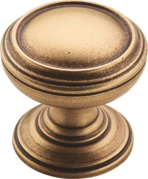 Amerock BP55342GB Cabinet Knob, 1-1/4 in Projection, Zinc, Gilded Bronze