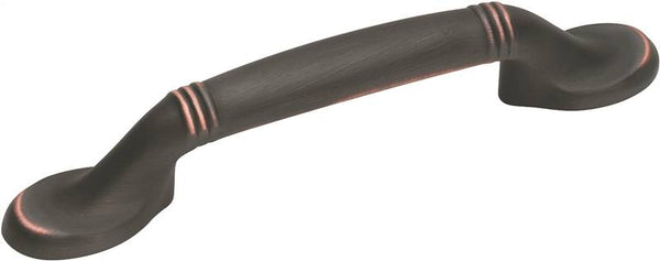Amerock BP1300ORB Cabinet Pull, 5-1/4 in L Handle, 1-1/16 in H Handle, 1-1/16 in Projection, Zinc, Oil-Rubbed Bronze