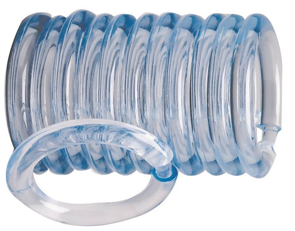 Simple Spaces SD-ORING-C3L Shower Curtain Ring, Plastic, Clear, 1 cm W, 2-1/2 in H