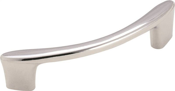 Amerock BP341526 Cabinet Pull, 3-1/2 in L Handle, 15/16 in H Handle, 7/8 in Projection, Zinc, Polished Chrome
