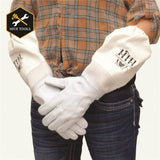 HARVEST LANE HONEY CLOTHGL-103 Beekeeping Gloves, L, Goatskin Leather/Polycotton