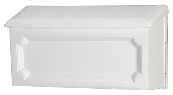Gibraltar Mailboxes Windsor Series WMH00W04 Mailbox, 288.6 cu-in Capacity, Polypropylene, White, 15-1/2 in W, 4.7 in D