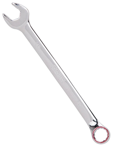 Vulcan MT65456693L Combination Wrench, SAE, 1/2 in Head, Chrome Vanadium Steel