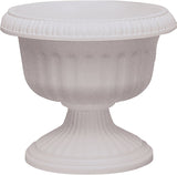 Southern Patio UR1212WH Urn Planter, 11.88 in W, 11.88 in D, Plastic, White