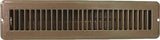 ProSource FR01-2X14B Floor Register, 4 in L, 13-3/8 in W, Steel, Brown