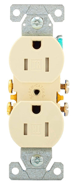 Eaton Wiring Devices TR270LA-BOX Duplex Receptacle, 2 -Pole, 15 A, 125 V, Push-in, Side Wiring, NEMA: 5-15R