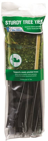 Gardener's Blue Ribbon T019B Sturdy Tree Tie, 10 in L, Rubber