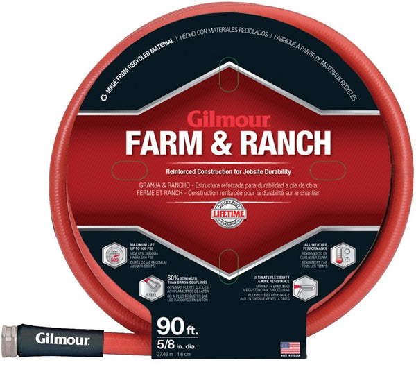 Gilmour 829901-1001 Farm / Ranch Hose, 90 ft L, Rubber