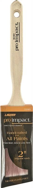 Linzer WC 2160-2 Paint Brush, 2 in W, 2-1/2 in L Bristle, Polyester Bristle, Sash Handle