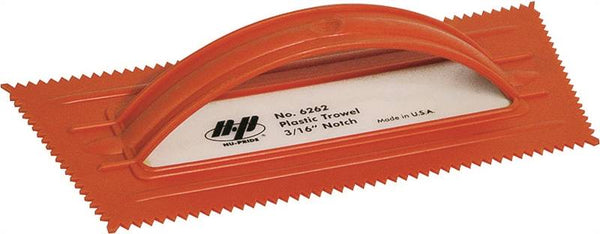 QLT 6262 Trowel, 9-1/2 in L, 4-1/4 in W, V Notch, Comfort-Grip Handle