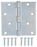 ProSource LR-042-PS Utility Hinge, Steel, Zinc, Removable Pin, 180 deg Range of Motion, Full Mortise Mounting