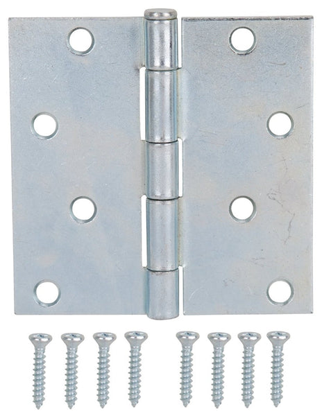 ProSource LR-042-PS Utility Hinge, Steel, Zinc, Removable Pin, 180 deg Range of Motion, Full Mortise Mounting