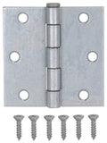 ProSource LR-044-PS Utility Hinge, Steel, Galvanized, Removable Pin, 180 deg Range of Motion, Full Mortise Mounting