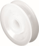 Prime-Line B 552 Door Roller, 1 in Dia Roller, 9/32 in W Roller, Nylon, White, 2-Roller, Bottom Mounting