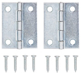 ProSource LR-049-PS Cabinet Hinge, Steel, Zinc, Fixed Pin, 180 deg Range of Motion, Full Mortise Mounting, 10 (Pair) lb
