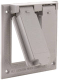HUBBELL 5145-0 Cover, 4-1/2 in L, 4-9/16 in W, Aluminum, Gray, Powder-Coated