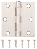 ProSource LR-708-PS Square Corner Door Hinge, Steel, Satin Nickel, Loose Pin, 180 deg Range of Motion