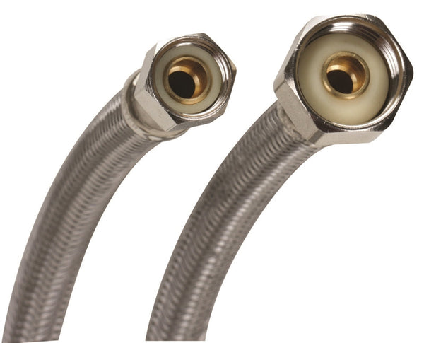 FLUIDMASTER 1FV36 Water Supply Connector, 3/8 x 1/2 in, Compression x FIP, Vinyl
