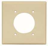 Eaton Wiring Devices 2168V-BOX Power Outlet Wallplate, 4-1/2 in L, 4-9/16 in W, 2 -Gang, Thermoset, Ivory