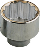 Vulcan MT-SM6048 Drive Socket, 48 mm Socket, 3/4 in Drive, 12-Point, Chrome Vanadium Steel, Chrome