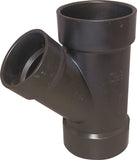 CANPLAS 102328LBC Reducing Pipe Wye, 4 x 4 x 2 in, Hub, ABS, Black