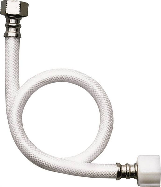 FLUIDMASTER B1TV12 Toilet Connector, 3/8 in Inlet, Compression Inlet, 7/8 in Outlet, Ballcock Outlet, Vinyl Tubing