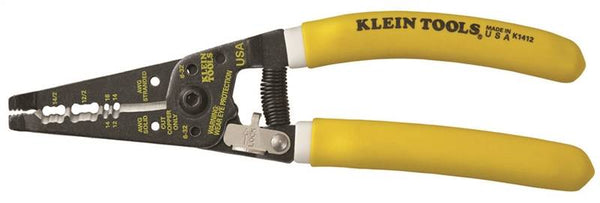 Klein-Kurve K1412 Cable Stripper, 14 to 12 AWG Wire, 7-3/4 in OAL, Curved Handle