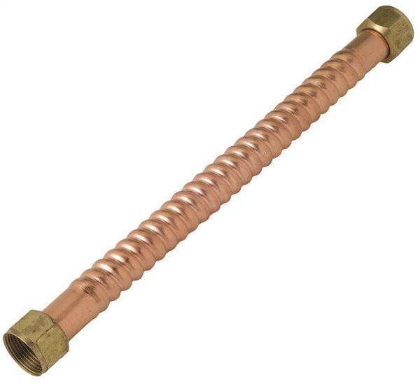 BrassCraft Copper-Flex Series WB00-15N Water Heater Connector, 3/4 in, FIP, Copper, 15 in L