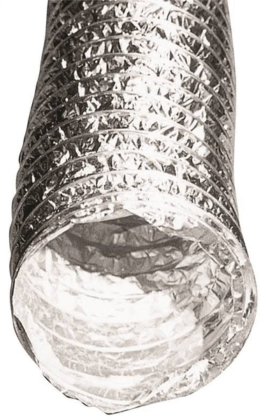BUILDER'S BEST 110224 Foil Duct, 8 ft L, Class 1 Pressure Class, Aluminum/Polyester