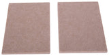 ProSource FE-S105-PS Furniture Pad, Felt Cloth, Beige, 4-1/2 x 6 in Dia, 4-1/2 in W, 3/16 in Thick, Square