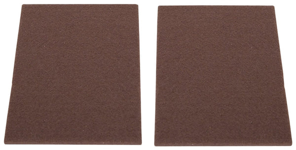 ProSource FE-S307-PS Furniture Pad, Felt Cloth, Brown, 6 x 4-1/2 in Dia, 4-1/2 in W, 5/64 in Thick, Square