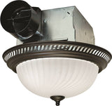 Air King DRLC701 Exhaust Fan, 1.6 A, 120 V, 70 cfm Air, 4 Sones, CFL, Incandescent Lamp, 4 in Duct