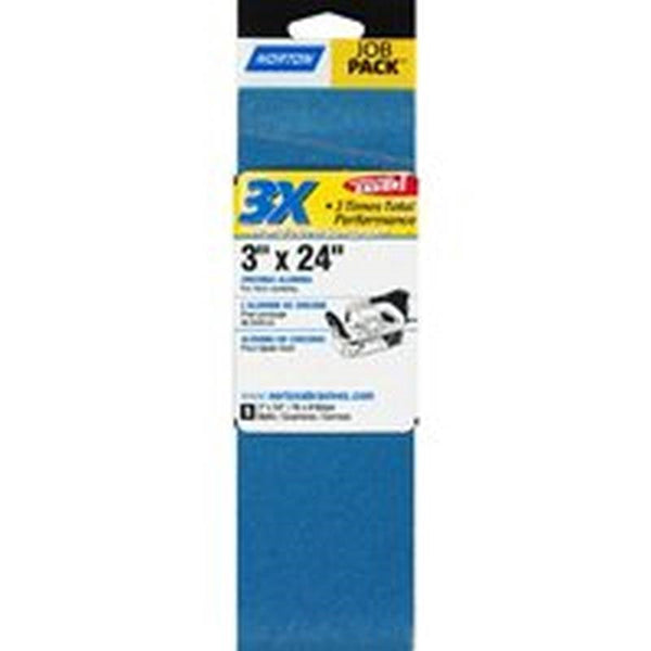 NORTON 49271 Sanding Belt, 3 in W, 24 in L, 50 Grit, Coarse, Zirconia Aluminum Abrasive