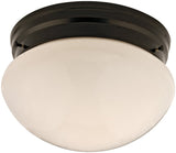 Boston Harbor F13BB01-6854-ORB Single Light Round Ceiling Fixture, 120 V, 60 W, 1-Lamp, A19 or CFL Lamp, Bronze Fixture