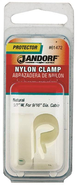 Jandorf 61472 Cable Clamp, Nylon, Natural