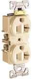Eaton Wiring Devices CR20V Duplex Receptacle, 2 -Pole, 20 A, 125 V, Side Wiring, NEMA: 5-20R, Ivory