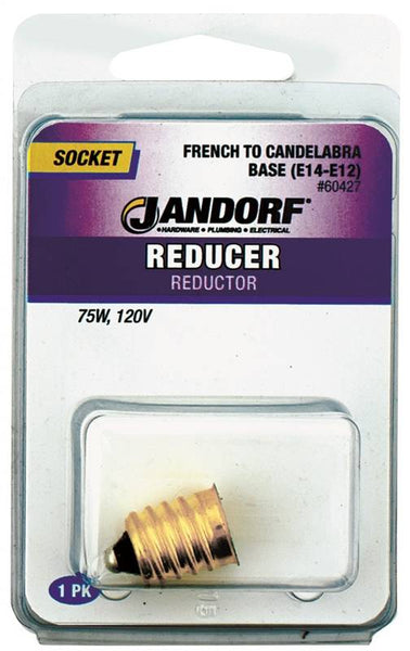 Jandorf 60427 Socket Reducer, 75 W, Brass, Gloss