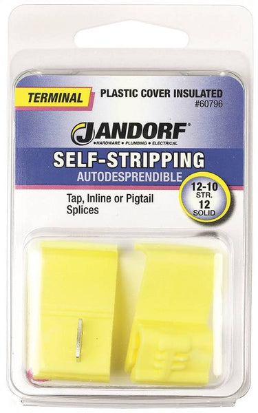 Jandorf 60796 Terminal, 12 to 10 AWG Wire, Plastic Insulation, Yellow