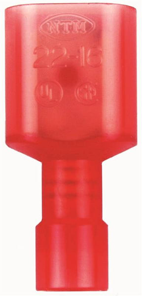 Jandorf 60941 Disconnect Terminal, 22 to 18 AWG Wire, Nylon Insulation, Copper Contact, Red