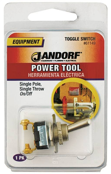 Jandorf 61149 Switch, 10/15 A, 120/240 V, SPST, Screw Terminal