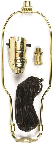 Jandorf 60132 Lamp Kit, Brass, Polished Harp