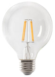 Feit Electric G2560/927CA/FIL/3 LED Bulb, Globe, G25 Lamp, 60 W Equivalent, E26 Lamp Base, Dimmable, Soft White Light