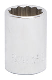 Vulcan MT6517270 Drive Socket, 3/4 in Socket, 1/2 in Drive, 12-Point, Chrome Vanadium Steel, Chrome