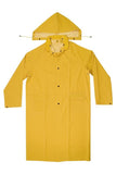 CLC CLIMATE GEAR Series R1052X Protective Coat, 2XL, PVC, Yellow, Detachable Collar, Snap Front Closure