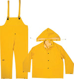 CLC R101M Rain Suit, M, PVC, Yellow, Detachable Collar