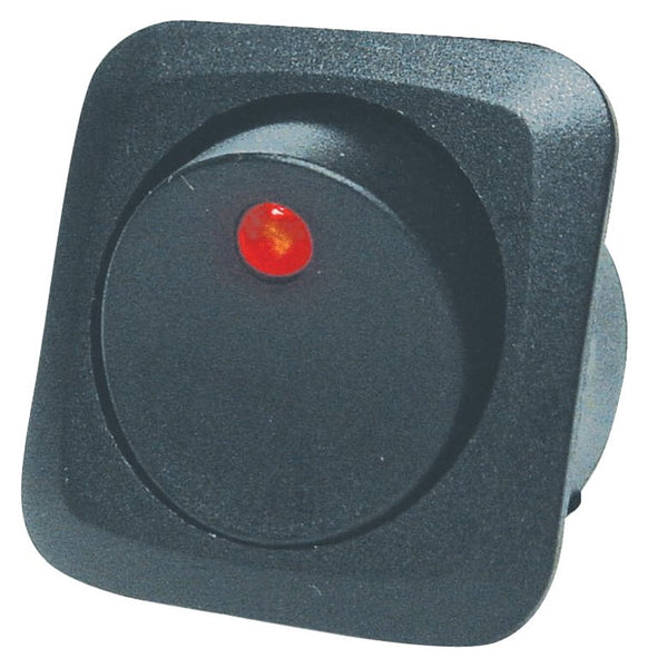 CALTERM 40600 Rocker Switch, 25 A, 12 VDC, SPST, Black