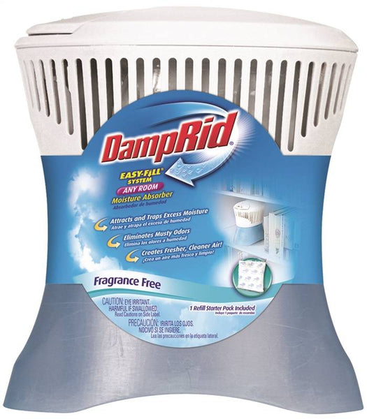 DampRid FG100 Fragrance-Free Disposable Moisture Absorber, 10.5 oz Tub, Solid