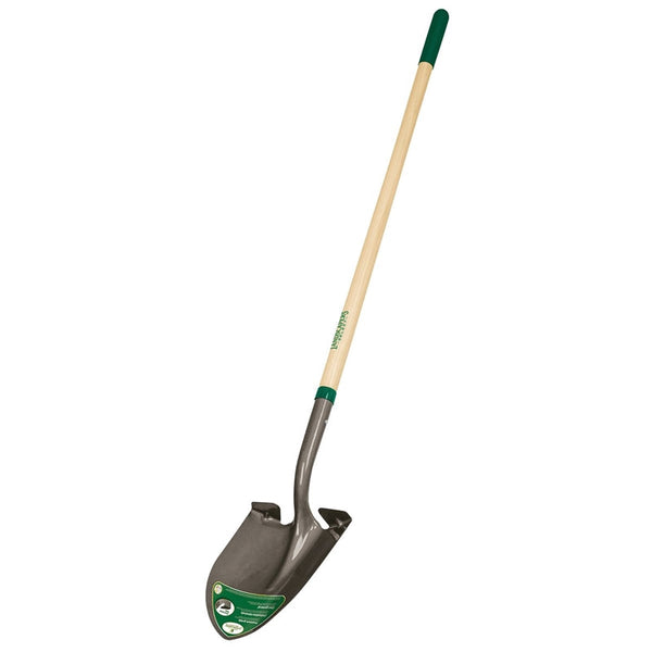 Landscapers Select 34602 Shovel, 16 ga Gauge, Wood Handle, Cushion Grip Handle, 48 in L Handle